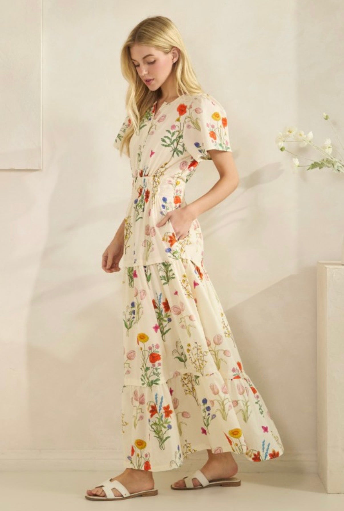 Paris Floral Maxi Dress