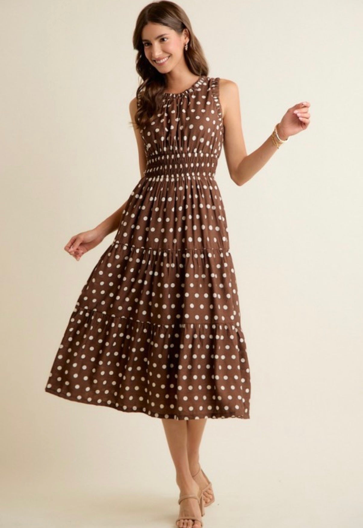 Catherine Polka Dot Midi Dress