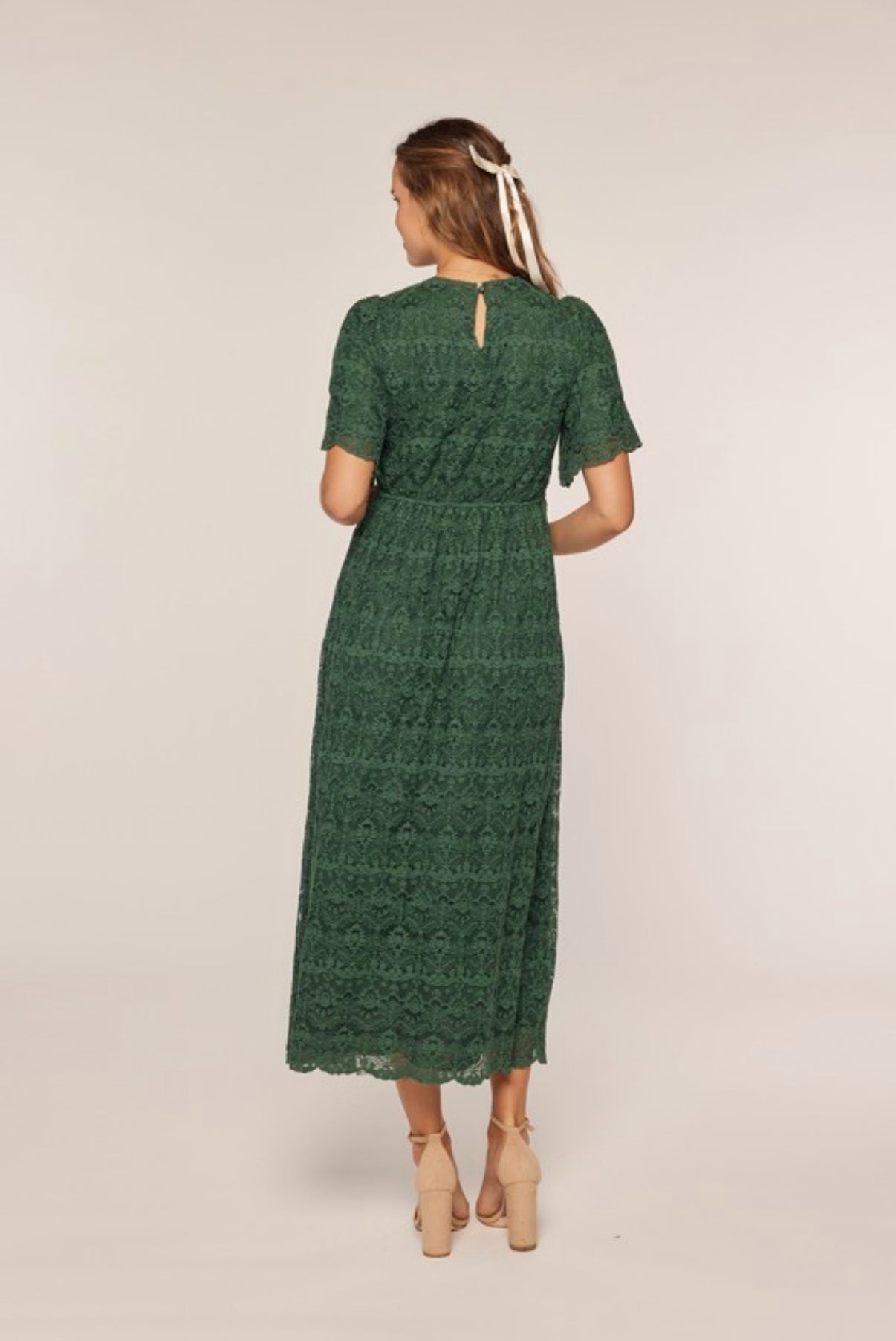 Evergreen Crochet Lace Dress