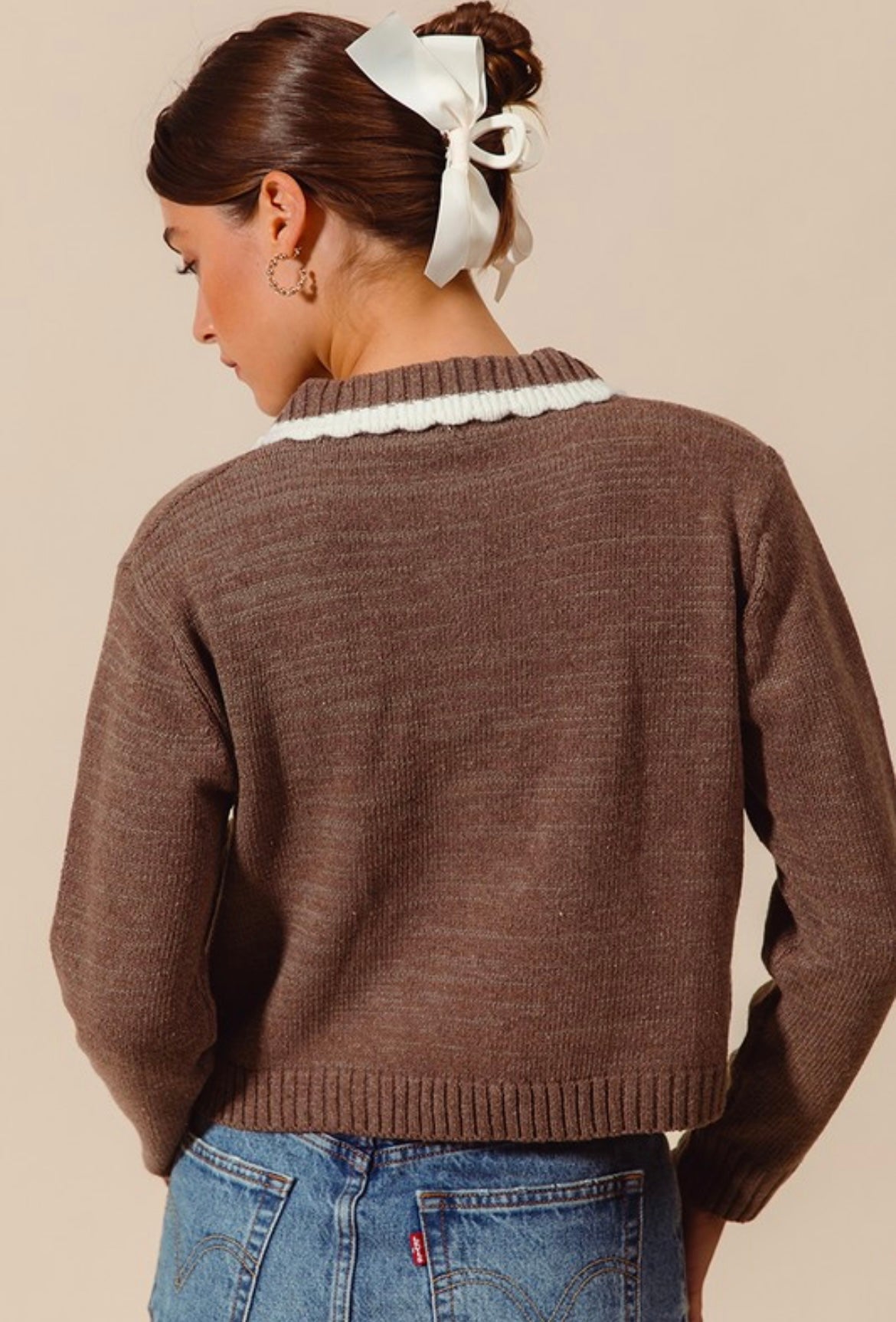 Chocolate Collared Sweater