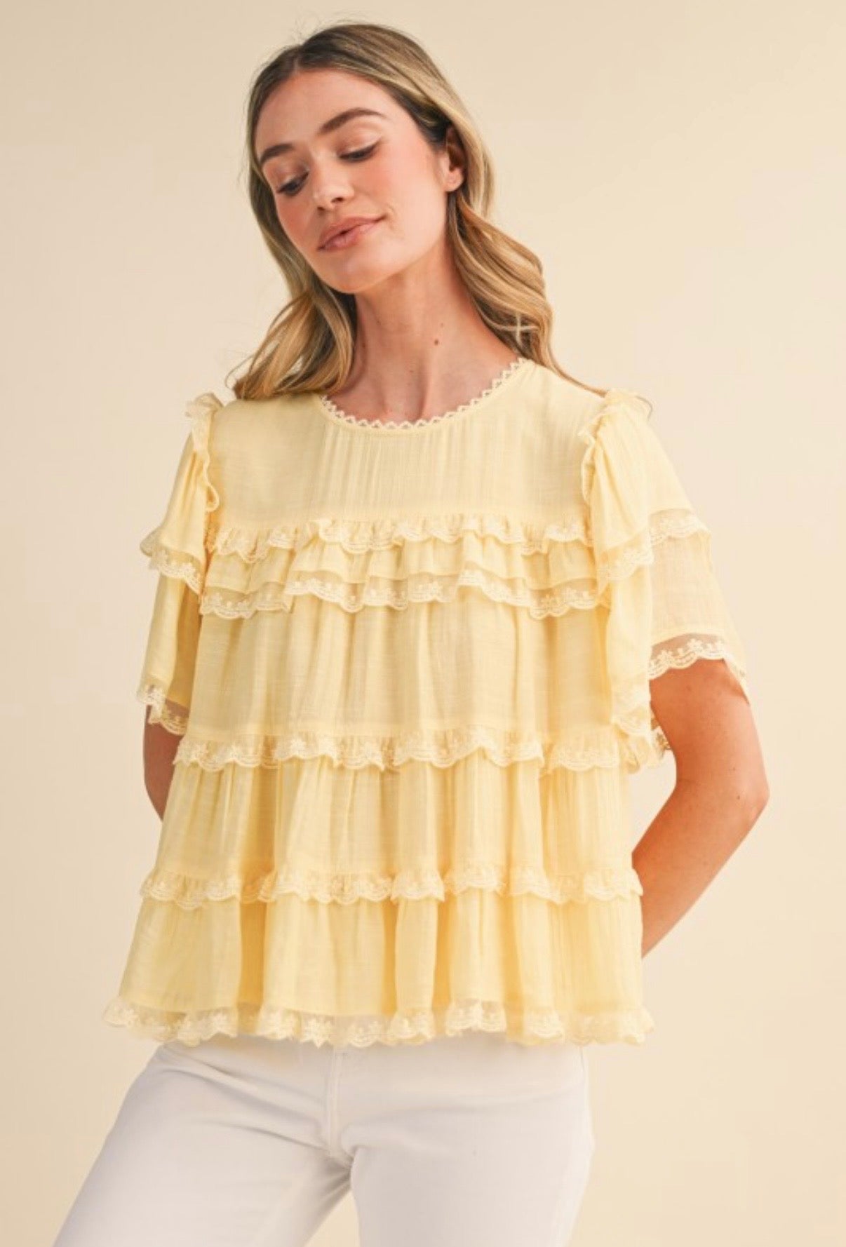 Clara Ruffle Tiered Top