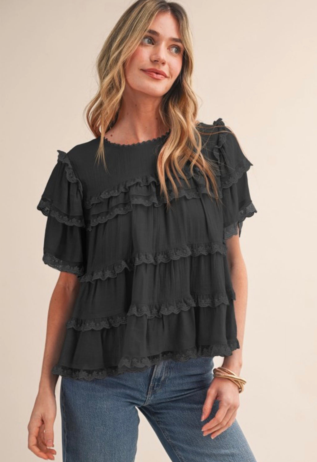 Clara Ruffle Tiered Top