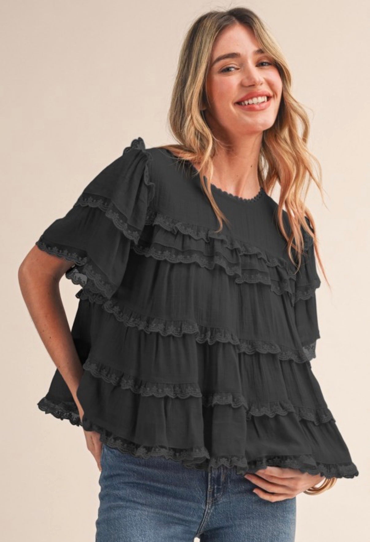Clara Ruffle Tiered Top