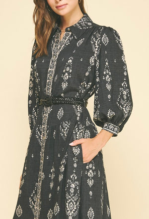 Paisley Print Maxi Dress