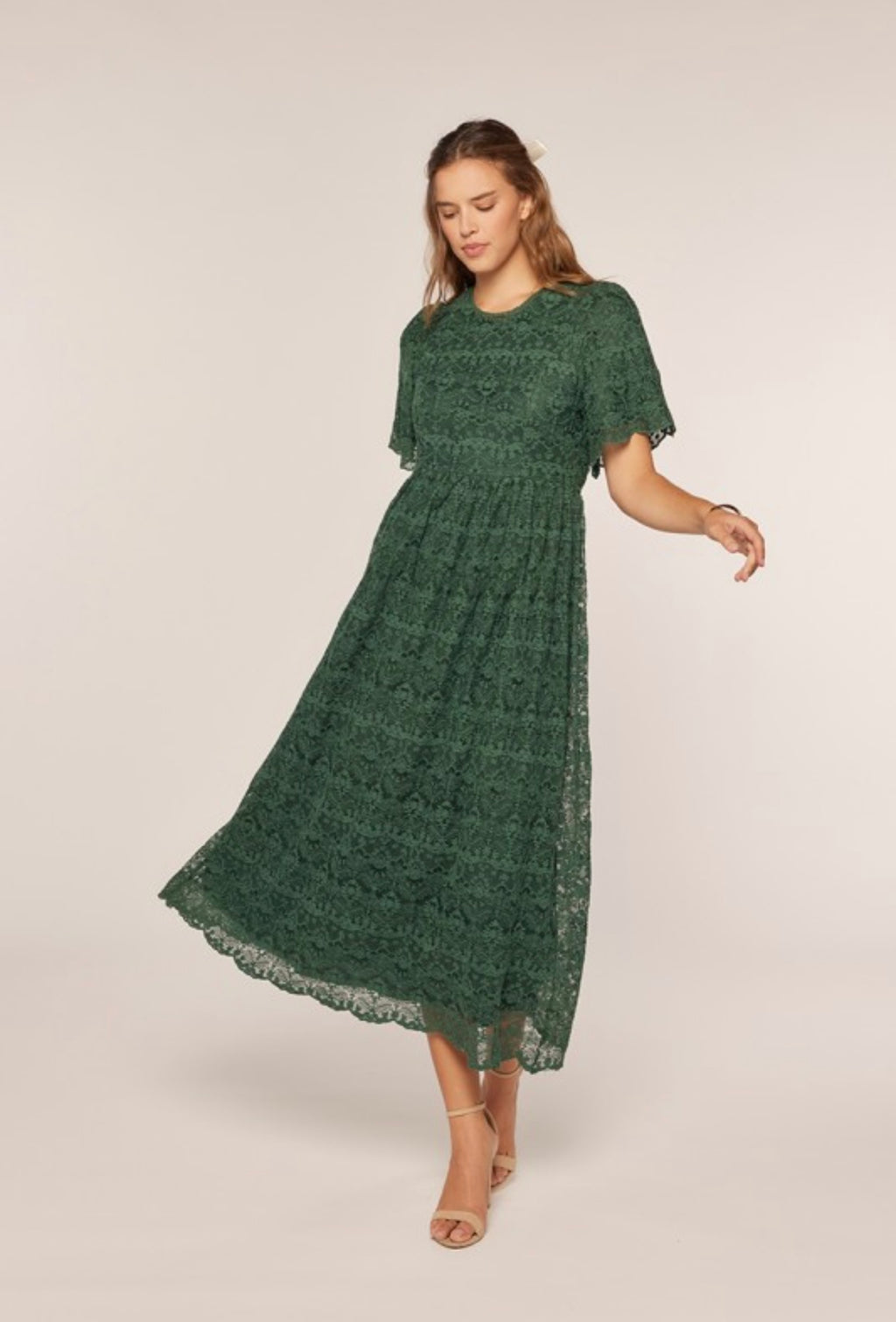 Evergreen Crochet Lace Dress