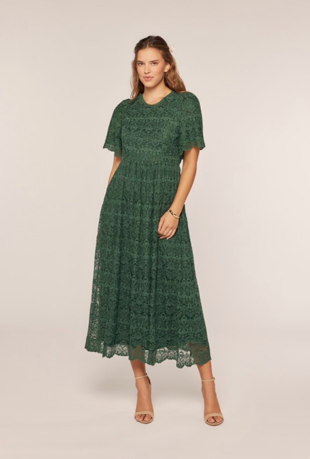 Evergreen Crochet Lace Dress