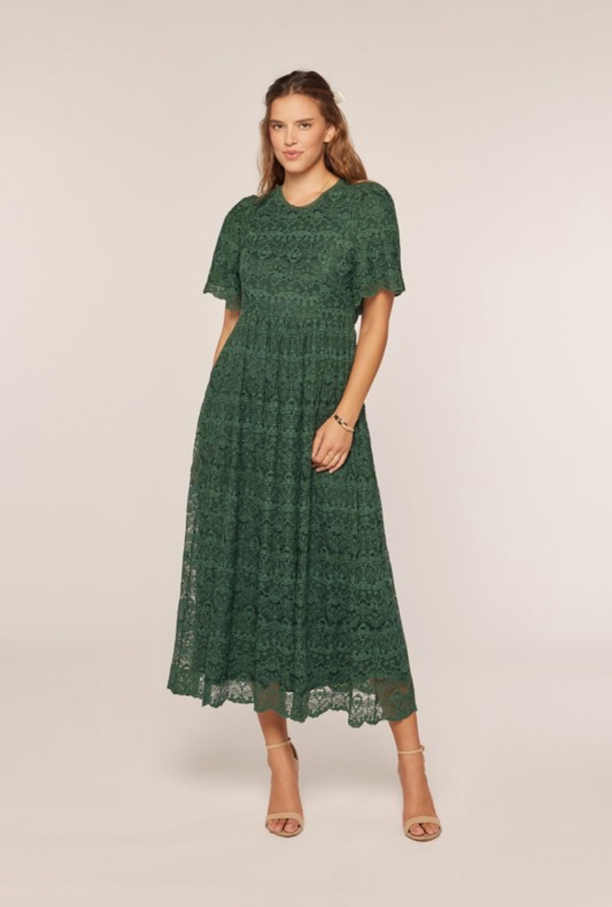 Evergreen Crochet Lace Dress