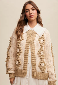 Isabelle Crochet Floral Cardigan