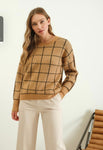 Grid Pattern Sweater