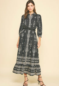 Paisley Print Maxi Dress