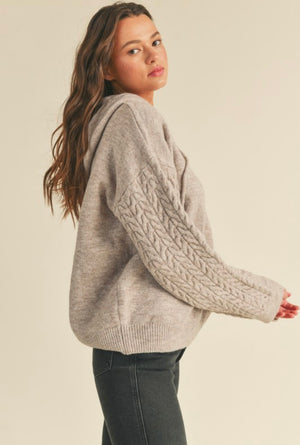 Oversized Knit Hoodie