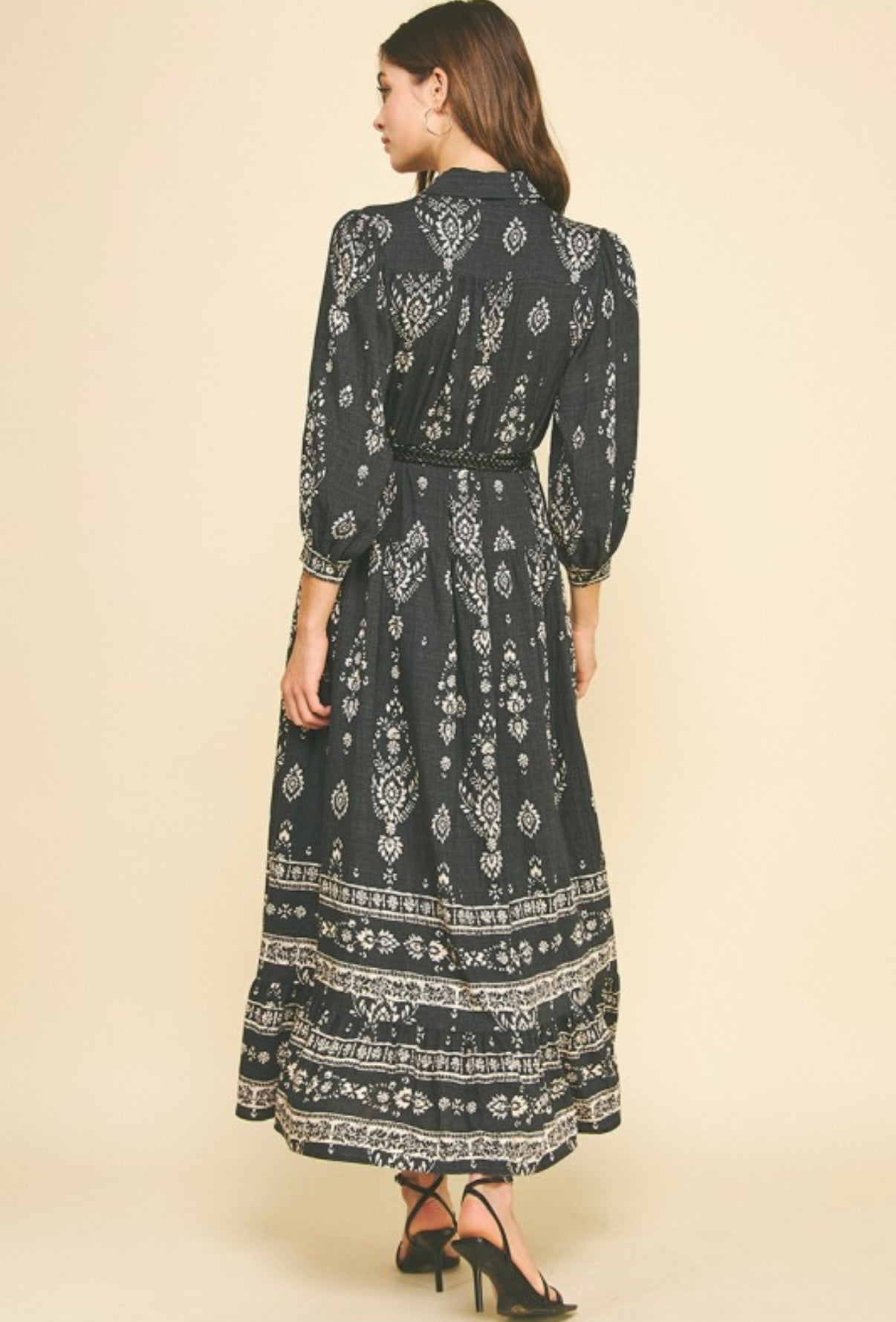 Paisley Print Maxi Dress