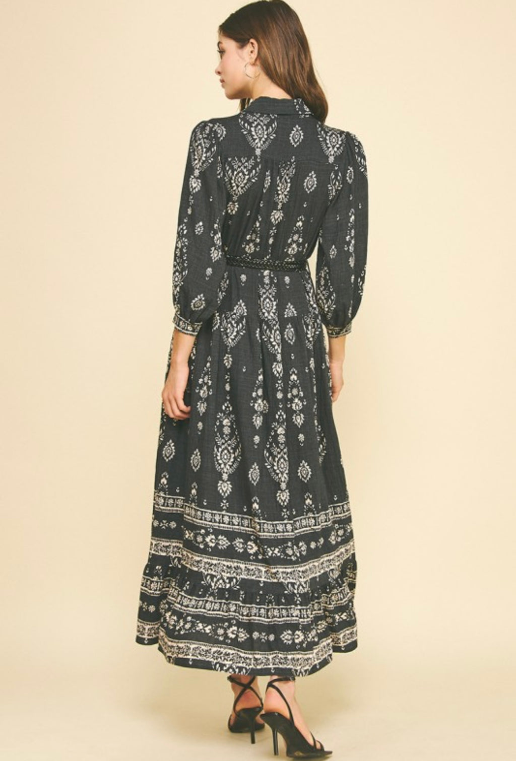 Paisley Print Maxi Dress