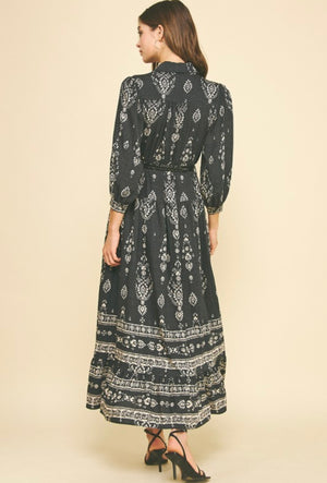 Paisley Print Maxi Dress