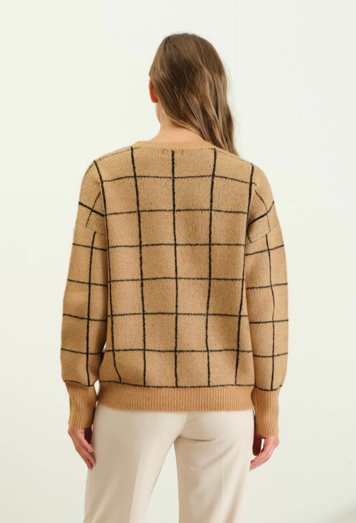 Grid Pattern Sweater