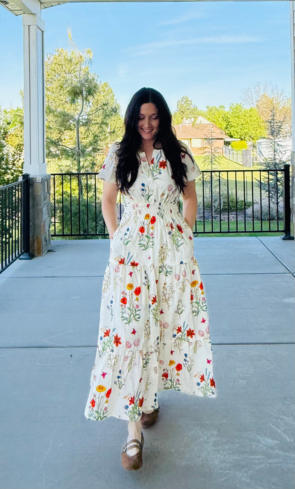 Paris Floral Maxi Dress