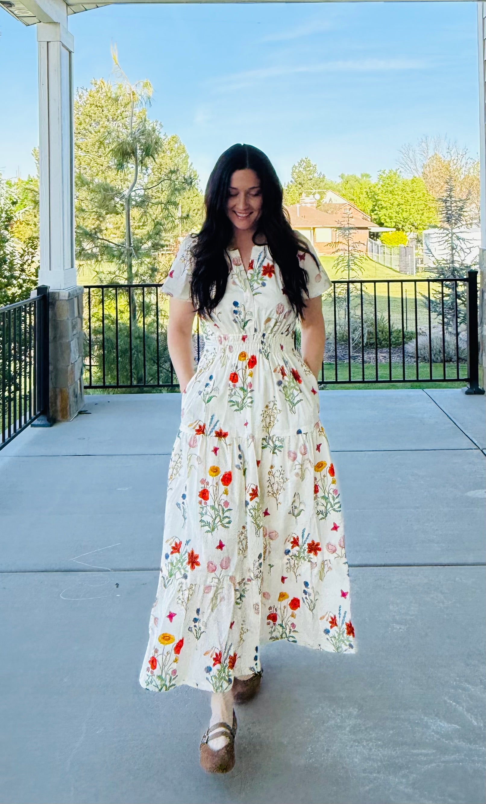 Paris Floral Maxi Dress
