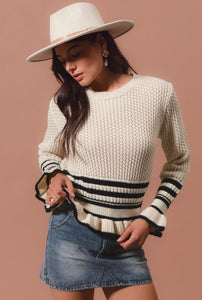 Jessica Stripe Knit Sweater