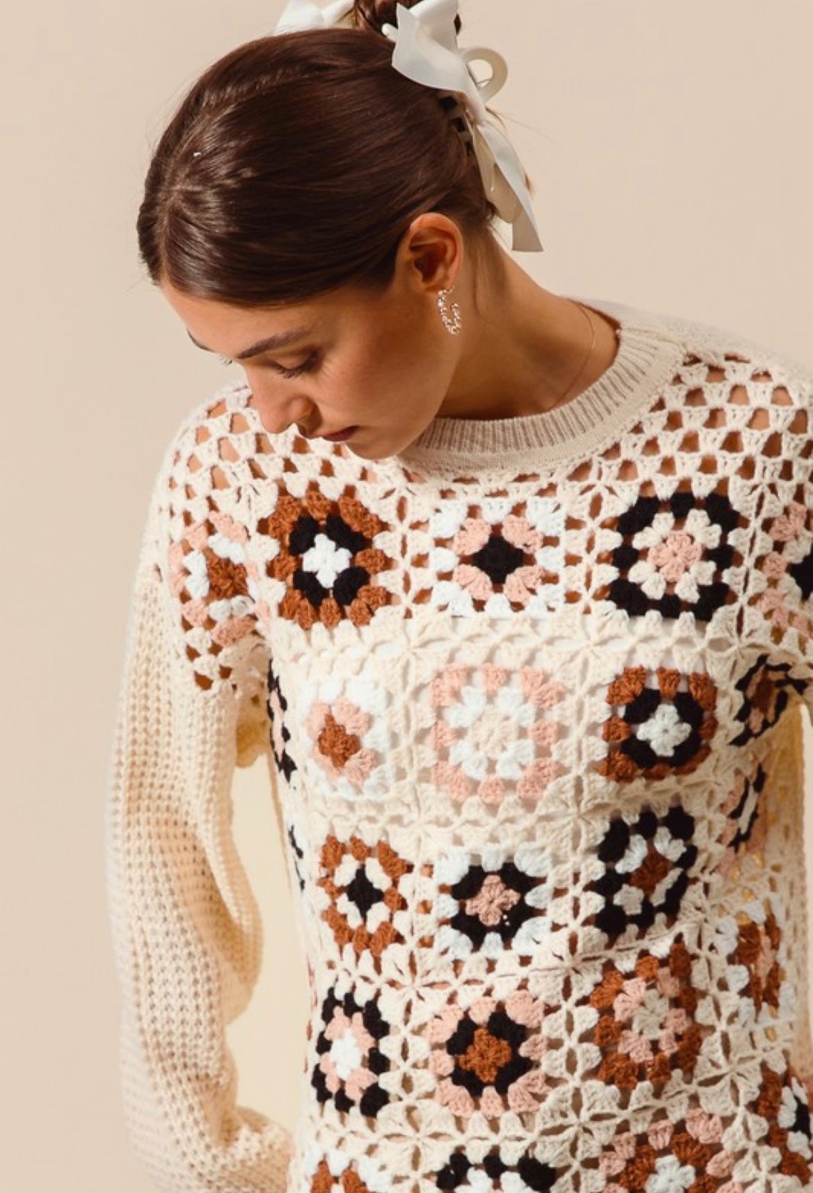 Granny Square Crochet Sweater