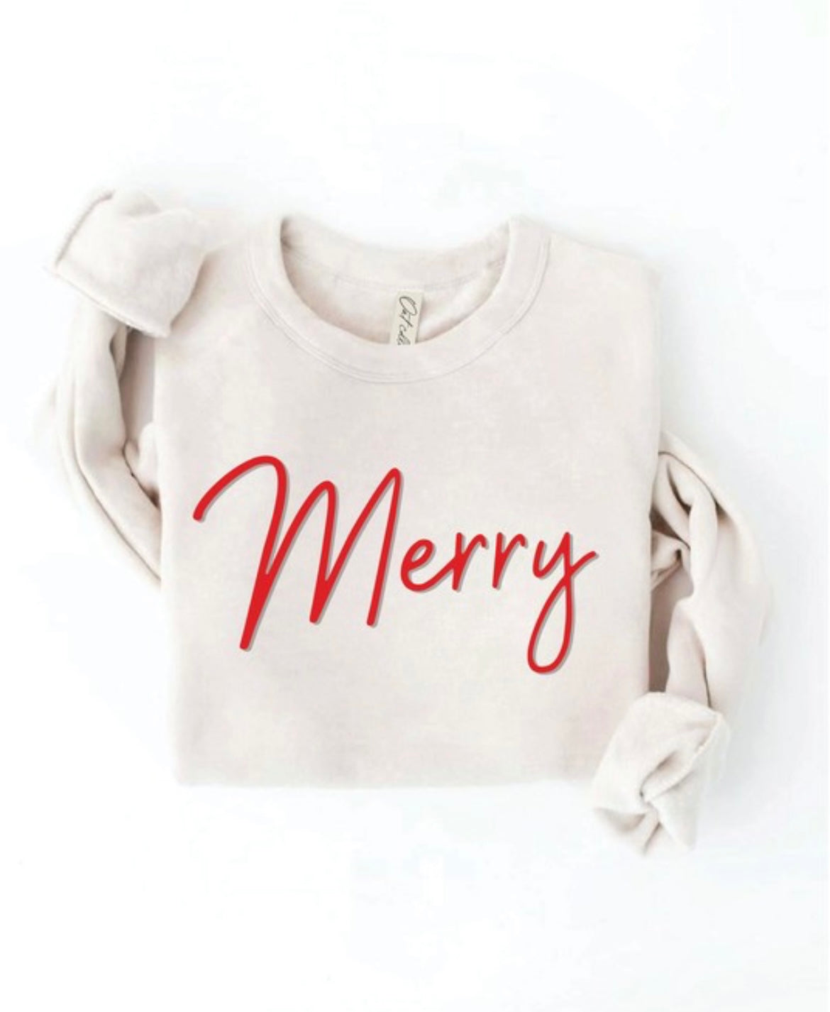 Merry Sweatshirt Puff Graphic