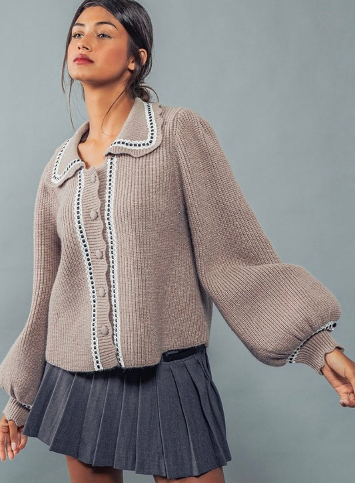 Victorian Knit Scalloped Sweater