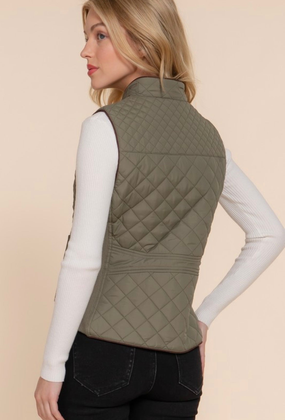 Quilted Full Zip Vest