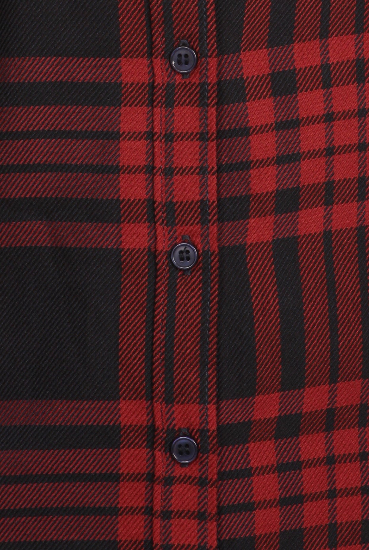 Plaid Navy/Deep Red Woven Top