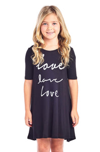 Youth Love, Love, Love Tee Shirt Dress