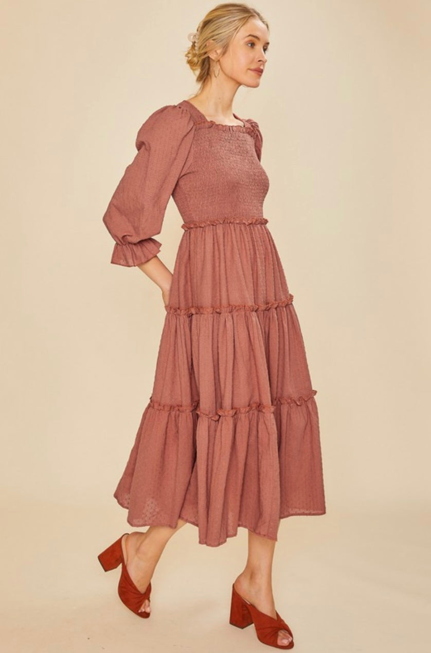 Fall for You Terracotta Dress