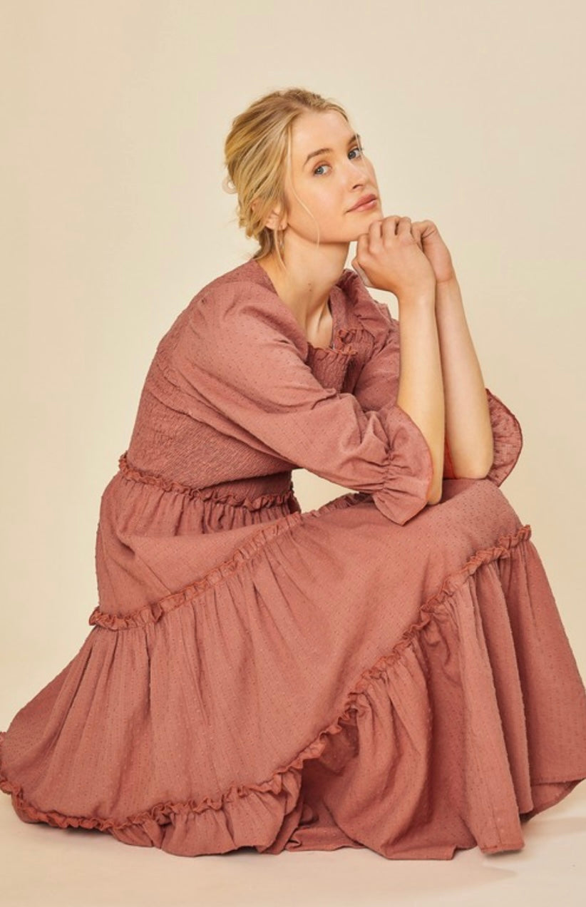 Fall for You Terracotta Dress