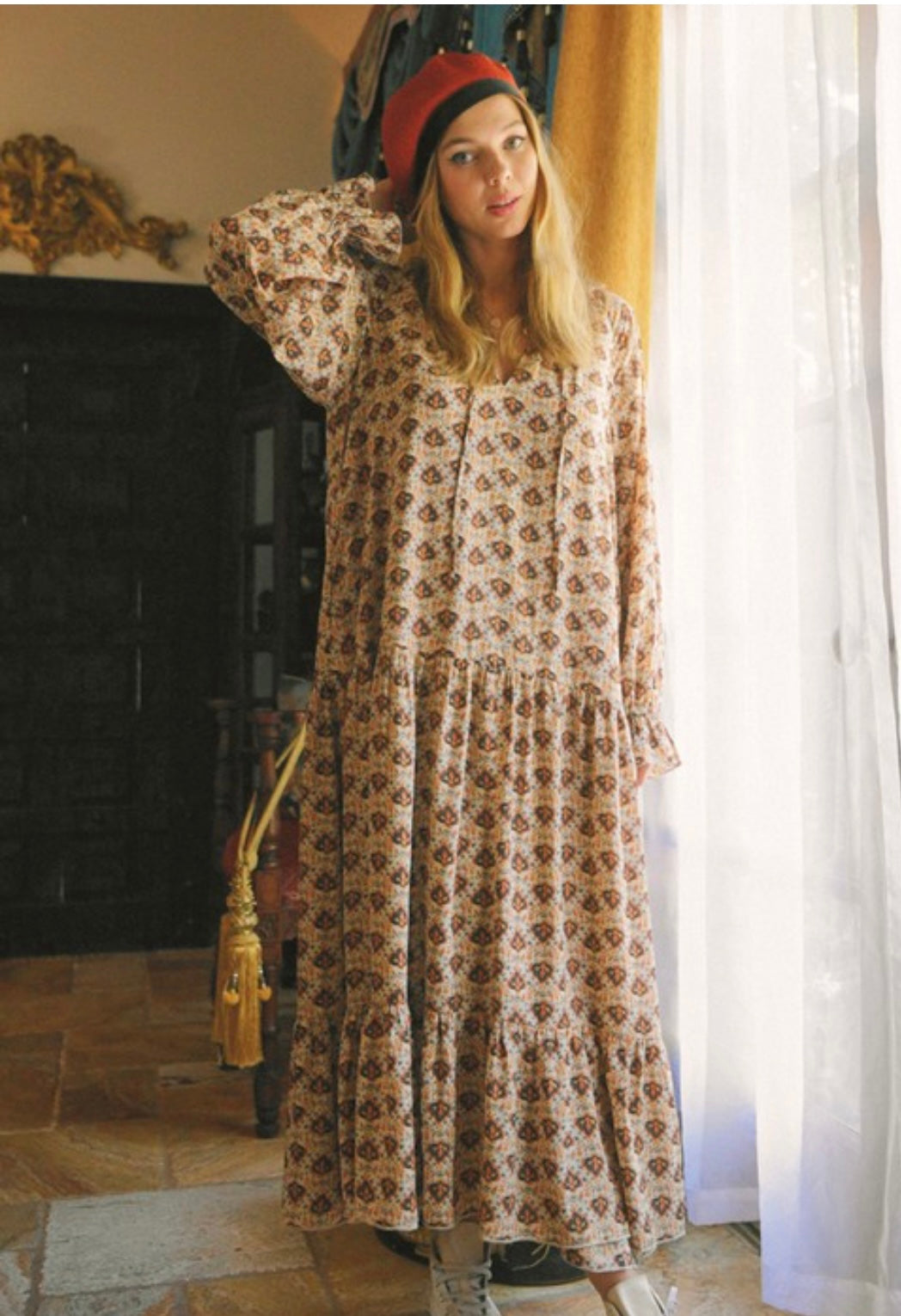Ivory Boho Maxi Dress