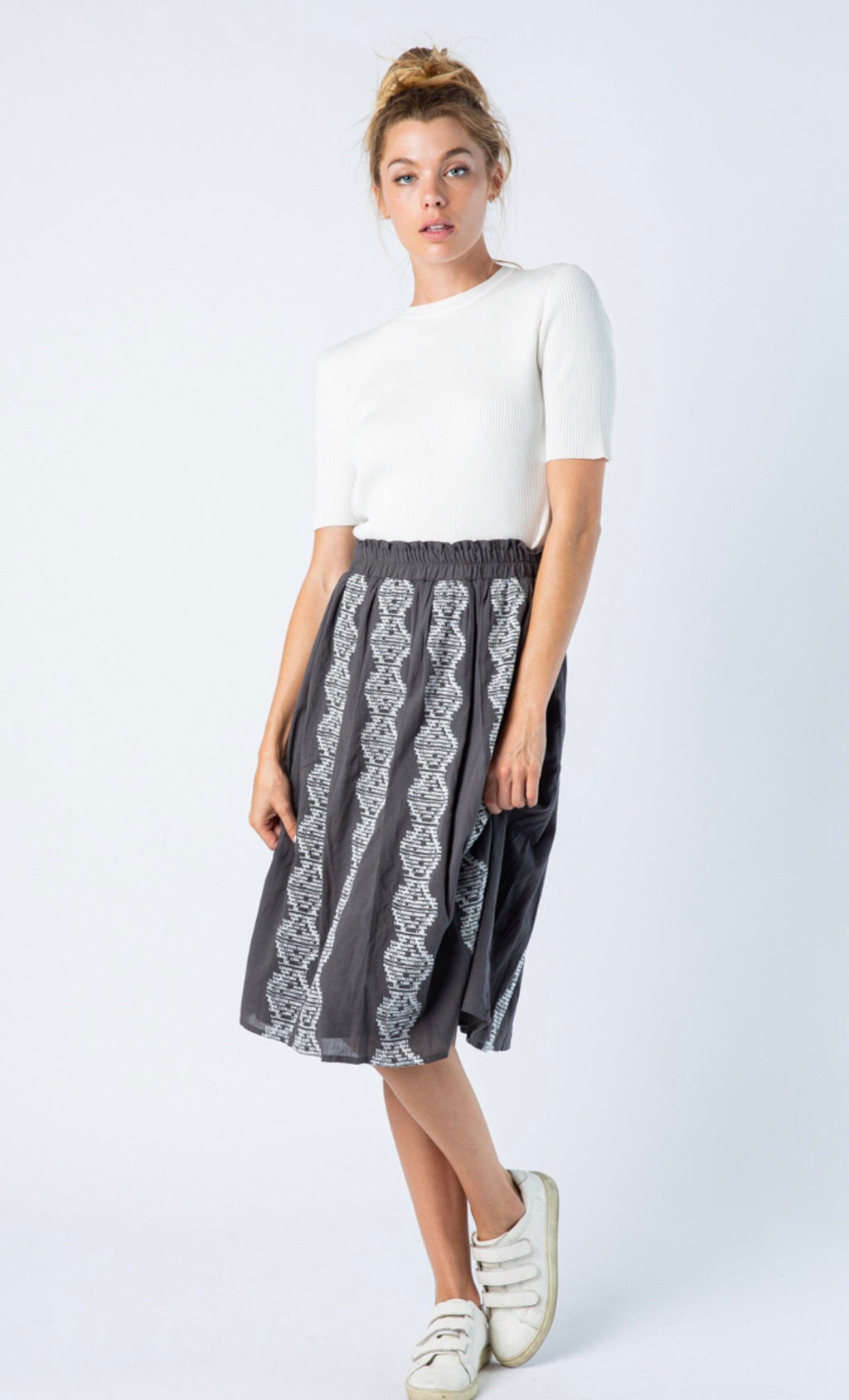 Come As You Are Charcoal Skirt