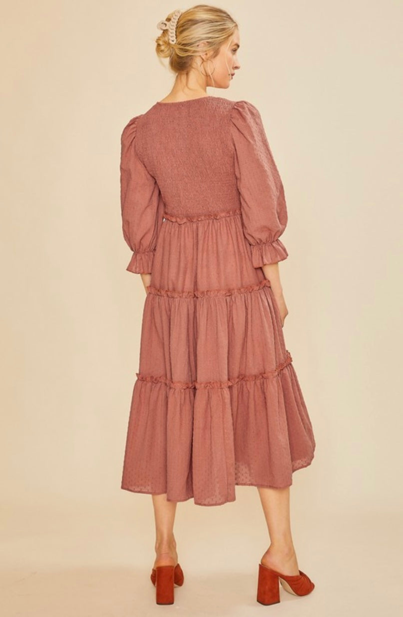 Fall for You Terracotta Dress