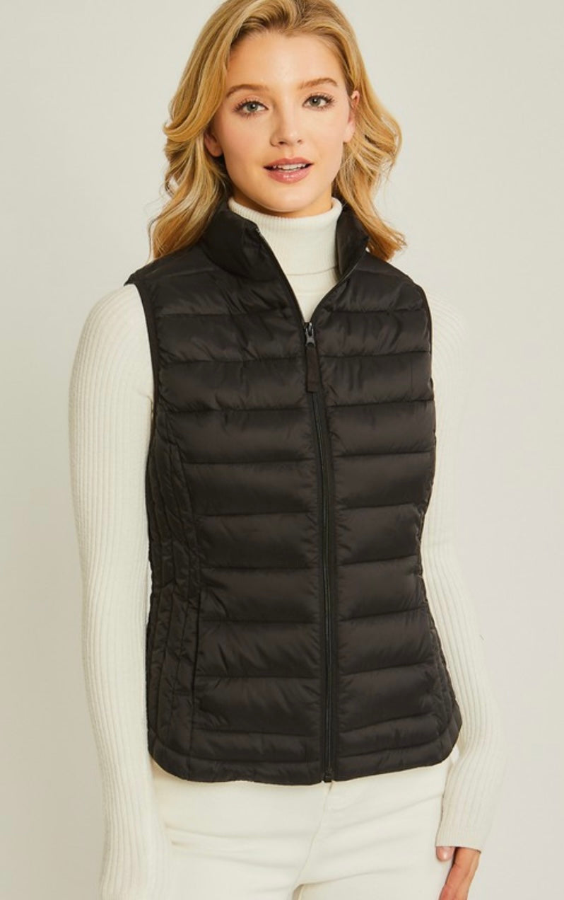 Womens Puffer Vest w/carrying pouch