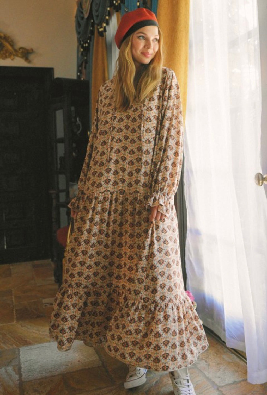Ivory Boho Maxi Dress