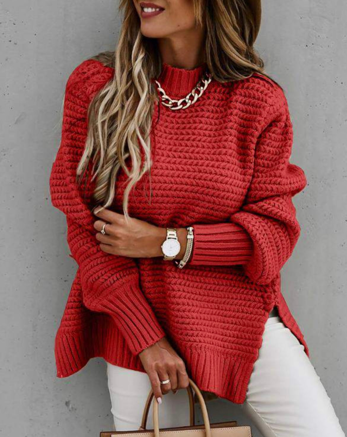 Red Knit Sweater