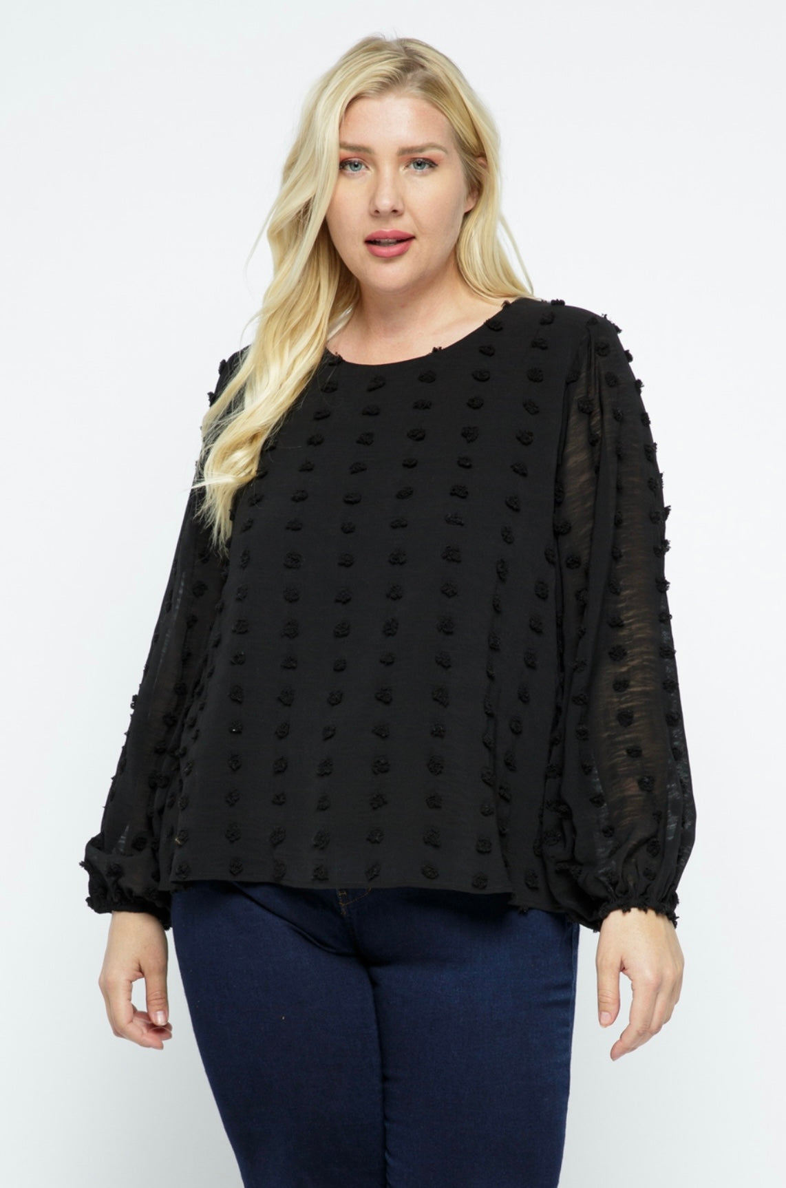 Black Dot to Dot Blouse