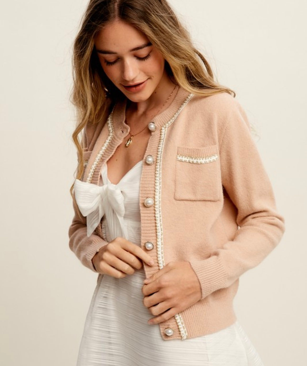 Timeless Blush Cardigan Sweater